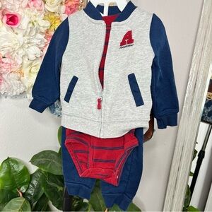 Baby Boy Carter's 3-pc. Varsity Jacket, Bodysuit, and Pants Set Awesome